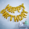 Набор надувных букв Happy Birthday золотые