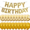 Набор шариков и букв Happy Birthday.Золотой