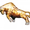 Брошь бык золото