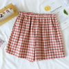 Шорты летние на завязках.  Красная клетка M