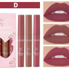 Матовая стойкая помада для губ, набор из 3шт , Тон D