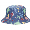 Панама детская синяя принт Дино